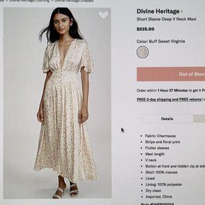 Divine Heritage floral maxi dress